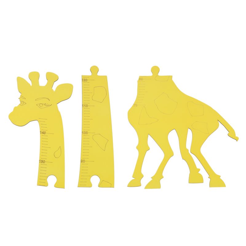 Miarka wzrostu drewniana żyrafa 125 cm żółta - obrazek 4