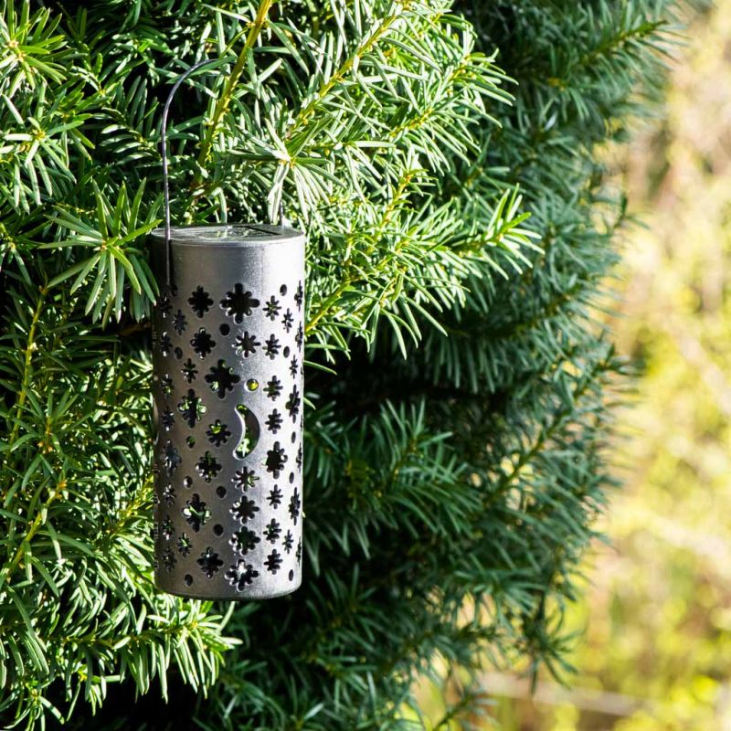 Lampa solarna ogrodowa ażurowa latarenka lampion LED czujnik zmierzchu wbijana 4szt. - obrazek 10