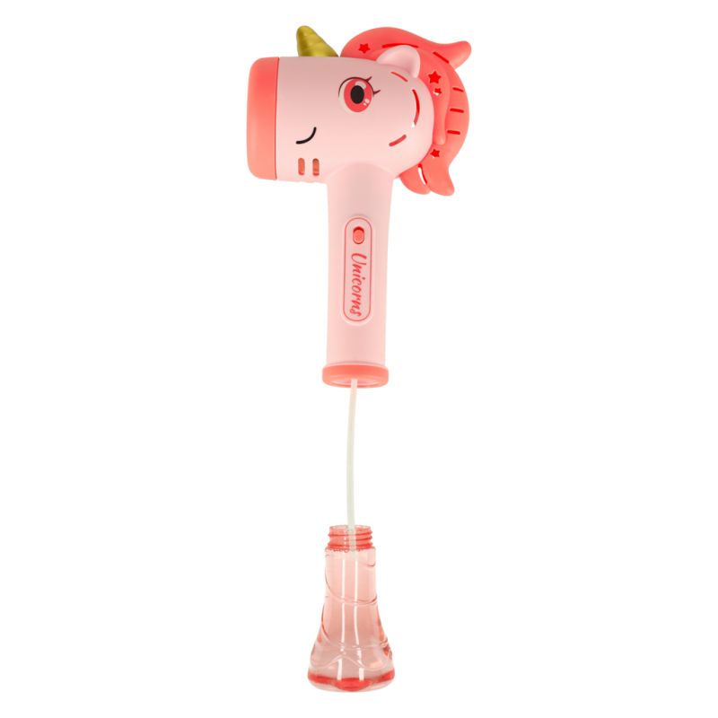 Pistolet na bańki mydlane maszyna do baniek jednorożec różdżka światło dźwięk - obrazek 5