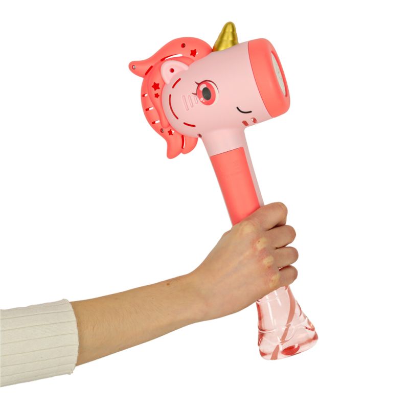 Pistolet na bańki mydlane maszyna do baniek jednorożec różdżka światło dźwięk - obrazek 6