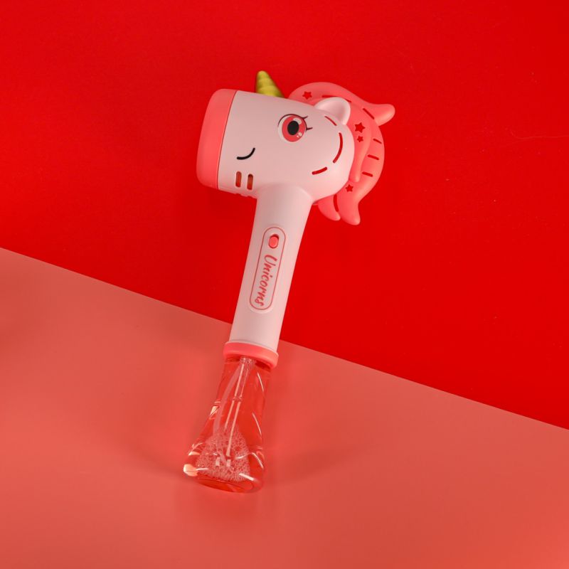 Pistolet na bańki mydlane maszyna do baniek jednorożec różdżka światło dźwięk - obrazek 8