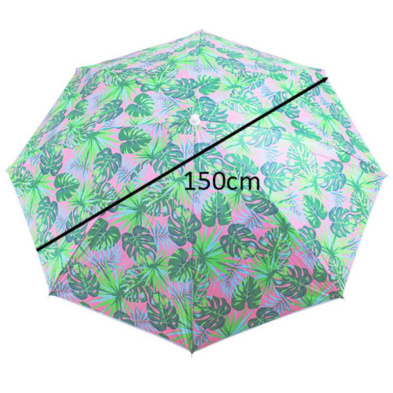 Parasol ogrodowy plażowy regulowany łamany 150cm liście UV - obrazek 6