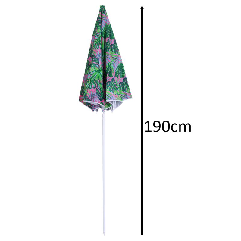 Parasol ogrodowy plażowy regulowany łamany 150cm liście UV - obrazek 8