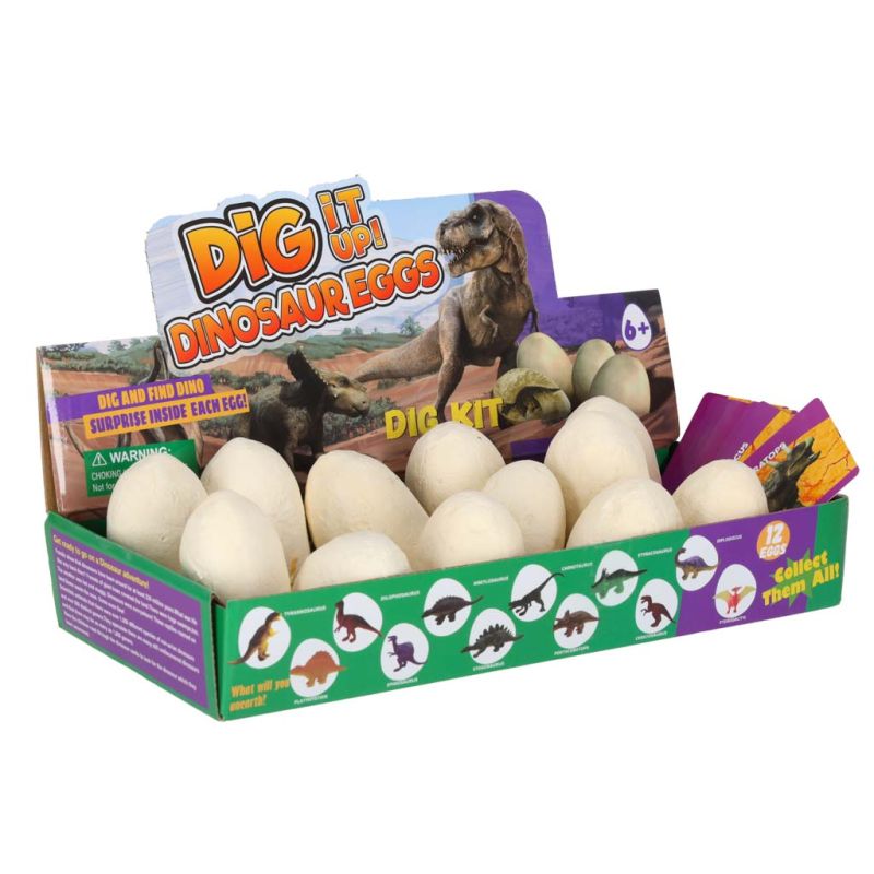 Dinozaury wykopaliska jajka dinozaura figurki zestaw archeologiczny 12 jajek - obrazek 2