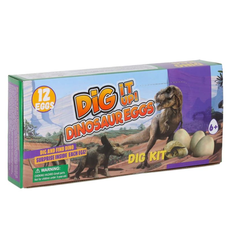 Dinozaury wykopaliska jajka dinozaura figurki zestaw archeologiczny 12 jajek - obrazek 16