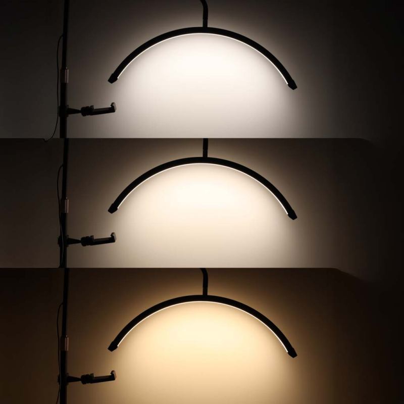 Lampa do przedłużania rzęs LED 36W regulowana kosmetyczna bezcieniowa łuk czarna - obrazek 12