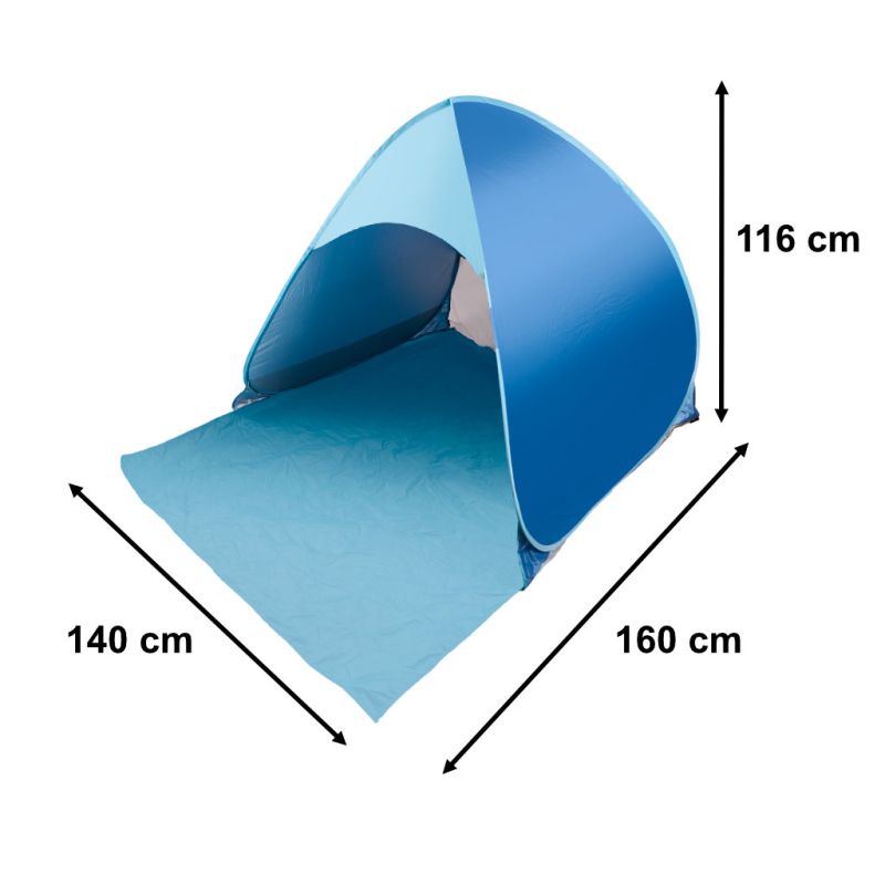 Namiot plażowy parawan samorozkładający na plażę ogród ogrodowy POPUP ochronny UV XXL - obrazek 2