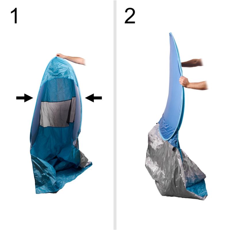 Namiot plażowy parawan samorozkładający na plażę ogród ogrodowy POPUP ochronny UV XXL - obrazek 4