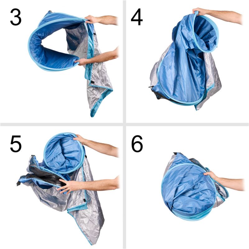 Namiot plażowy parawan samorozkładający na plażę ogród ogrodowy POPUP ochronny UV XXL - obrazek 5