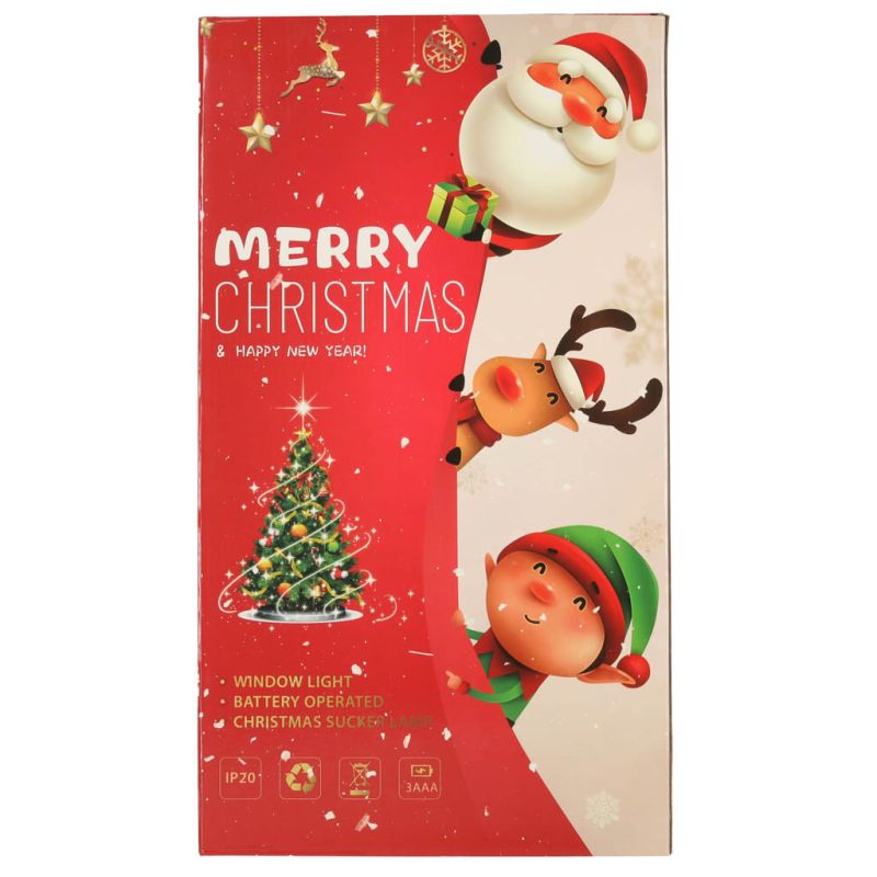 Lampki LED wisząca dekoracja okna świąteczna Merry Christmas XXL 45cm - obrazek 5