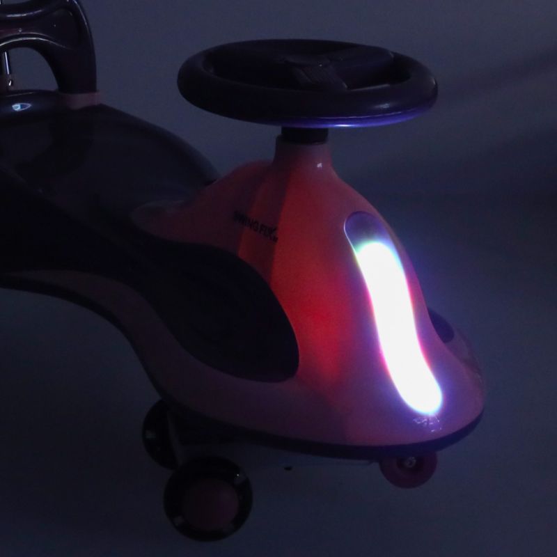 Jeździk grawitacyjny LED Swing FIX S2 skuter z rączką fioletowy max 100kg - obrazek 9