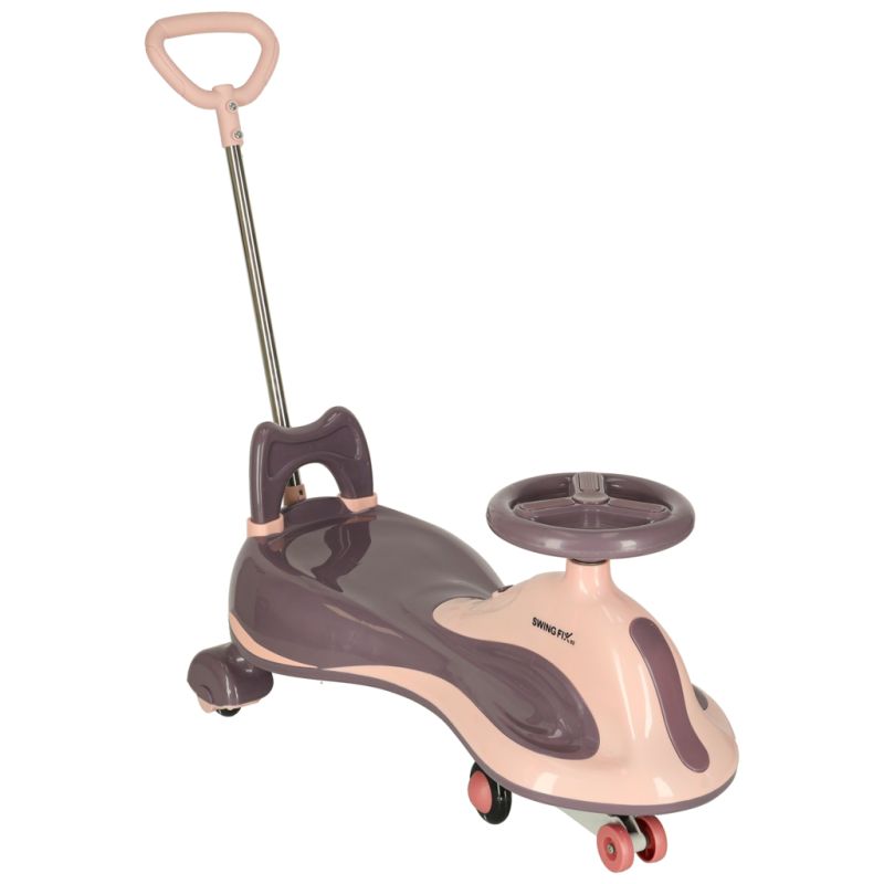 Jeździk grawitacyjny LED Swing FIX S2 skuter z rączką fioletowy max 100kg