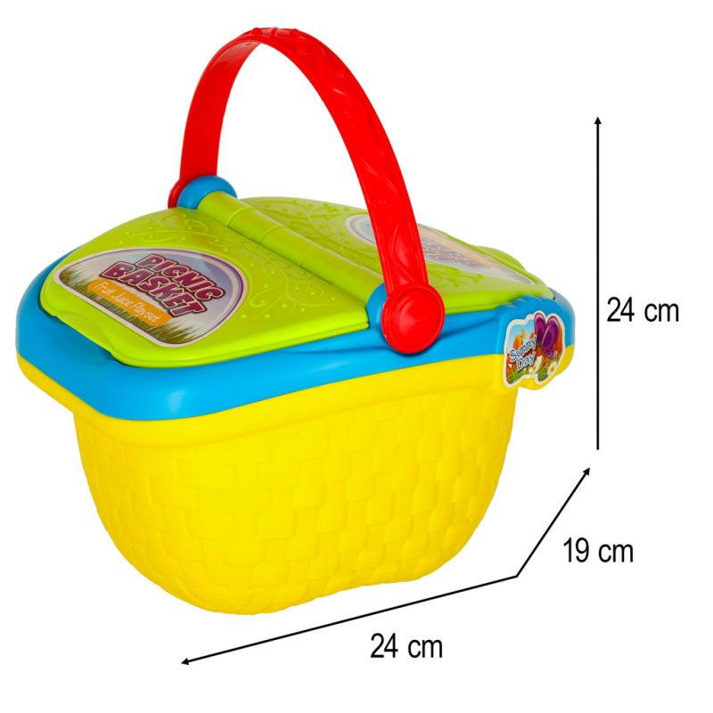 Kosz piknikowy koszyk owoce soki napoje jedzenie prowiant przekąski na piknik - obrazek 13