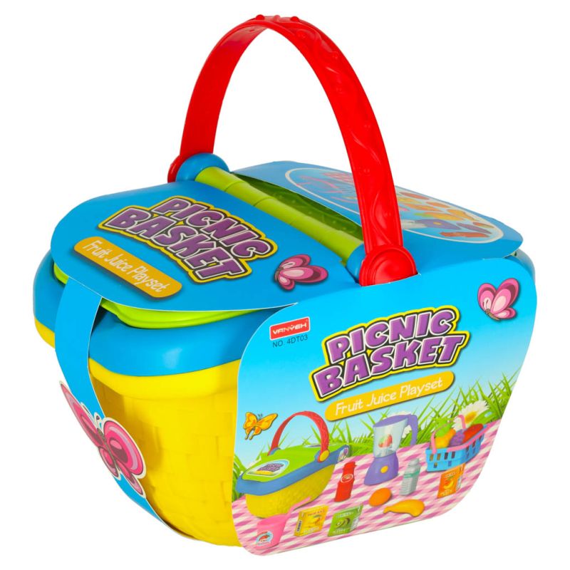 Kosz piknikowy koszyk owoce soki napoje jedzenie prowiant przekąski na piknik - obrazek 14