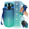 Butelka na wodę bidon z ustnikiem sportowy BPA FREE 600ml niebiesko-zielony