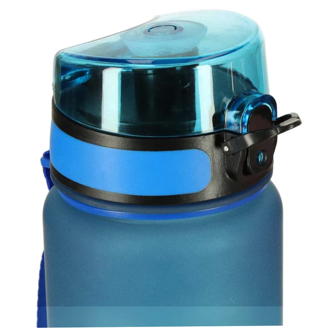 Butelka na wodę bidon z ustnikiem sportowy BPA FREE 600ml niebiesko-zielony - obrazek 5