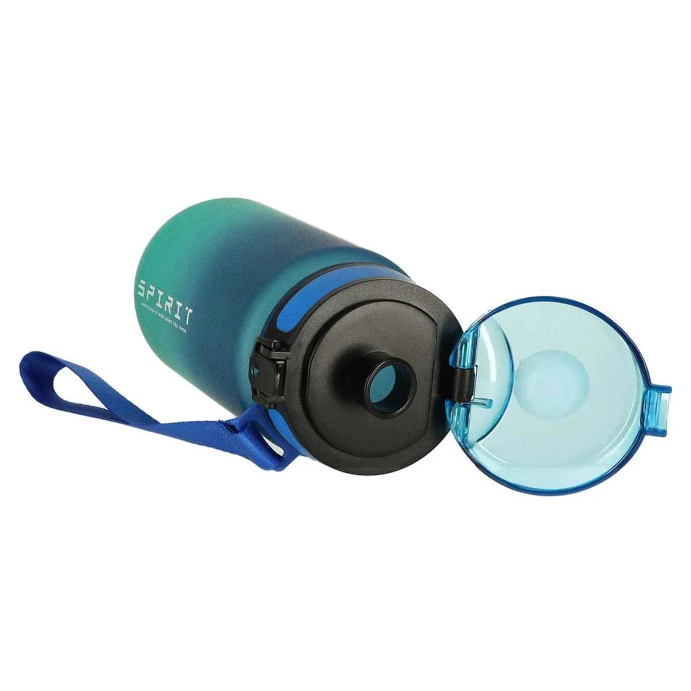 Butelka na wodę bidon z ustnikiem sportowy BPA FREE 600ml niebiesko-zielony - obrazek 8