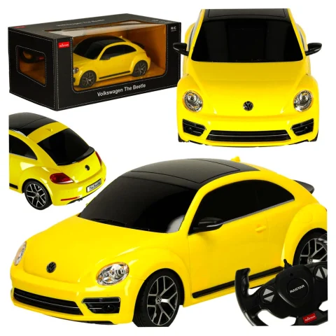 Samochód zdalnie sterowany Rastar 78000 Volkswagen Beetle 1:14 żółty