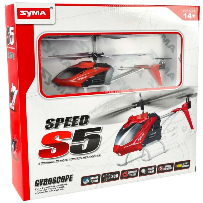 Helikopter zdalnie sterowany na pilota RC SYMA S5 3CH czerwony - obrazek 10