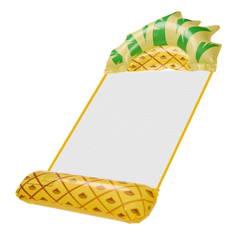 Materac dmuchany plażowy hamak wodny leżak fotel krzesło do pływania basenu ananas - obrazek 5
