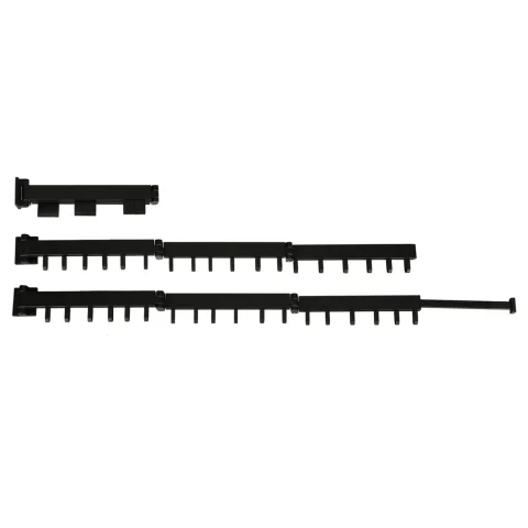 Suszarka na pranie wieszak ścienny naścienny składany teleskopowy czarny 18 haczyków 123cm