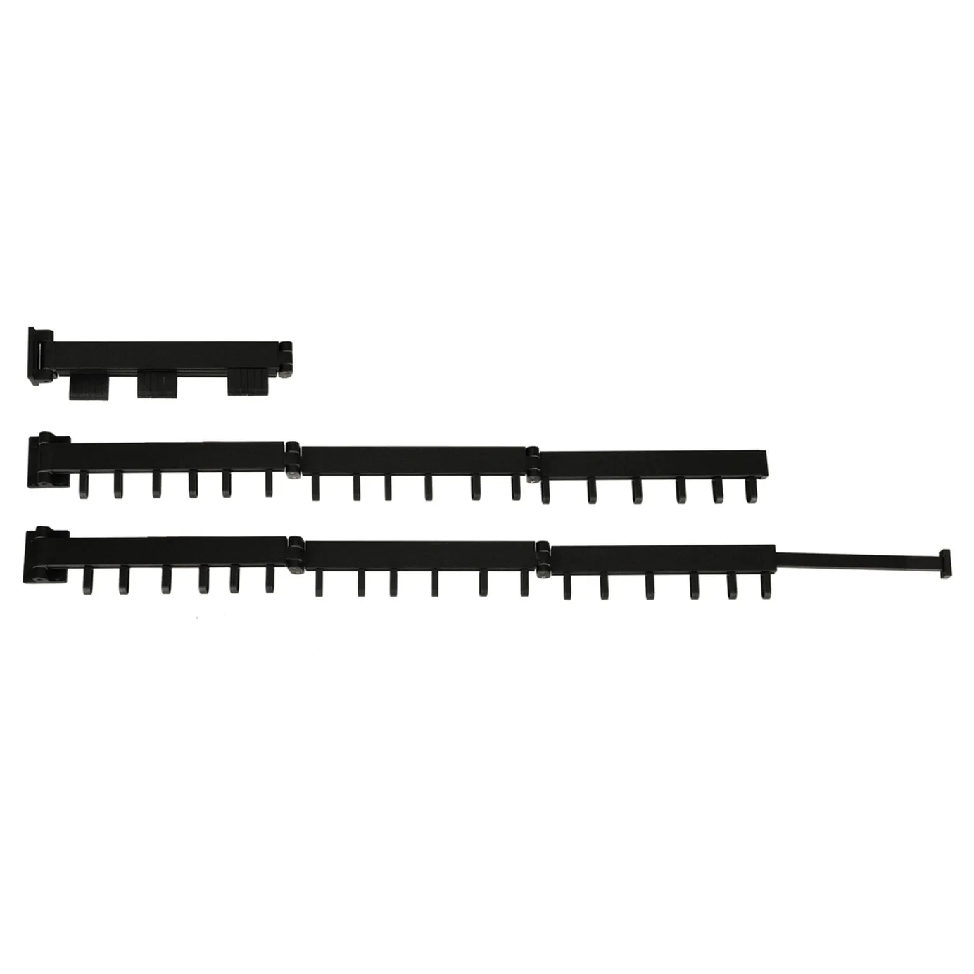 Suszarka na pranie wieszak ścienny naścienny składany teleskopowy czarny 18 haczyków 123cm