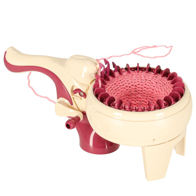 Maszyna dziewiarska zestaw do szycia robienia na drutach 5 kolorów włóczek - obrazek 3