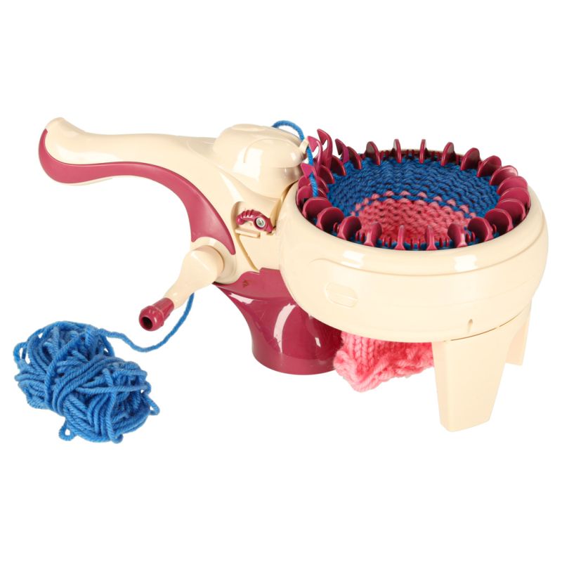 Maszyna dziewiarska zestaw do szycia robienia na drutach 5 kolorów włóczek - obrazek 7