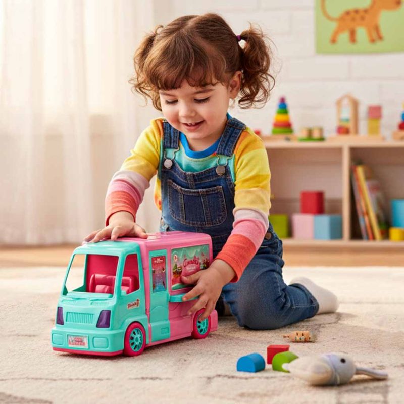 Samochód dla lalek kamper food truck zestaw 21 el. - obrazek 13