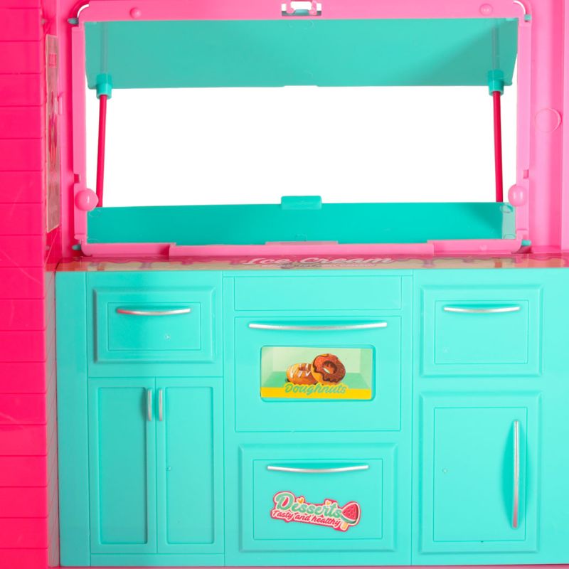 Samochód dla lalek kamper food truck zestaw 21 el. - obrazek 7