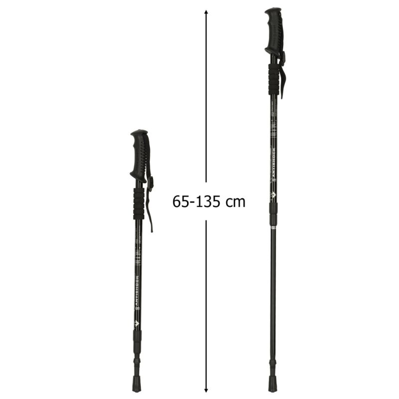 Kijki kije trekkingowe do nordic walking składane 2 sztuki czarne - obrazek 10