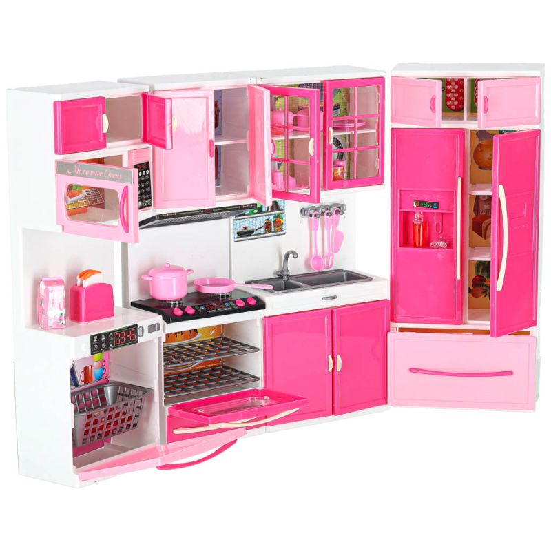 Mebelki dla lalek kuchnia 4 segmenty dźwięki LED 48cm - obrazek 5