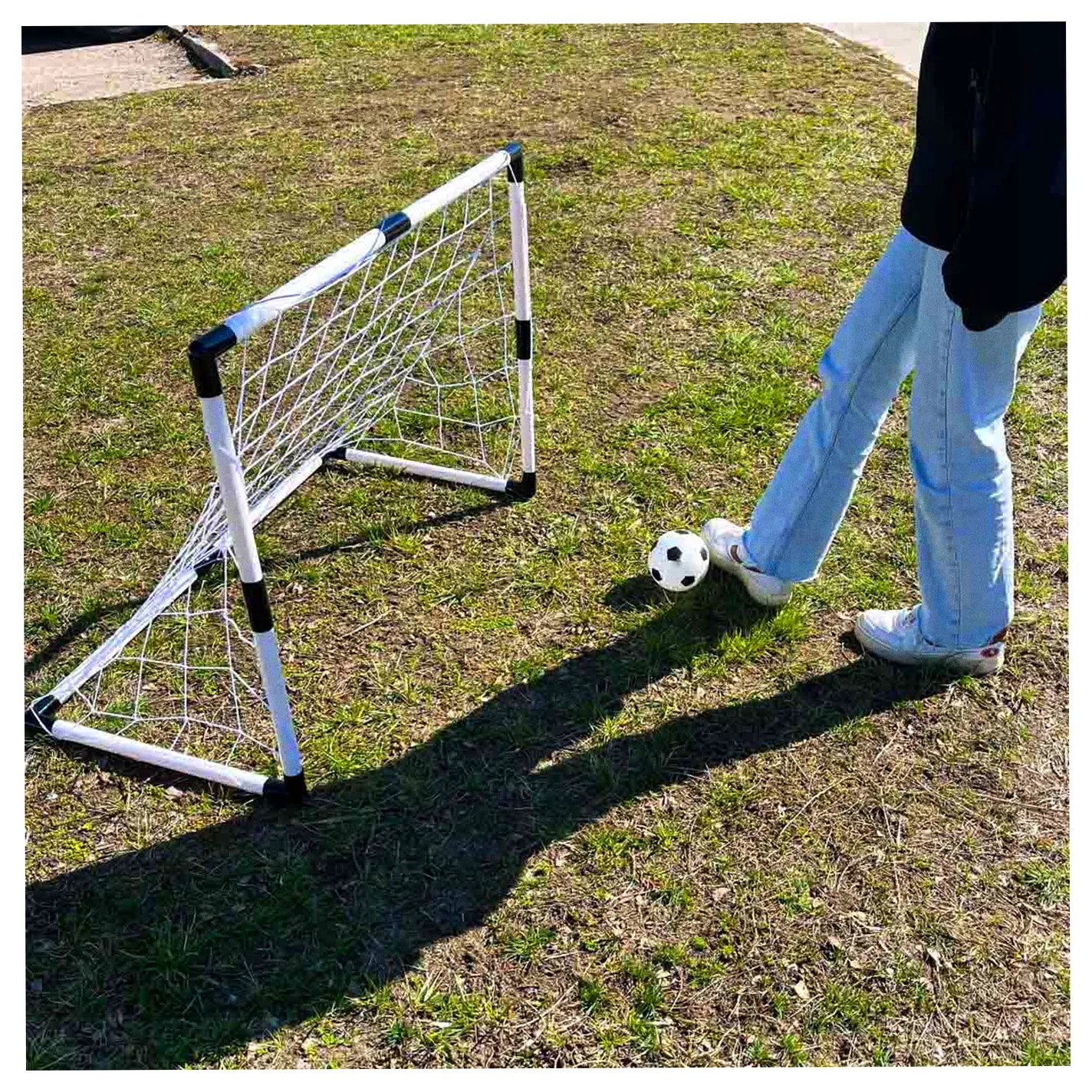 Bramka piłkarska do piłki nożnej dla dzieci treningowa 2szt 95 x 48 x 70 cm - obrazek 10