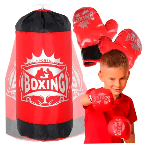 Worek bokserski i rękawice zestaw do boksowania