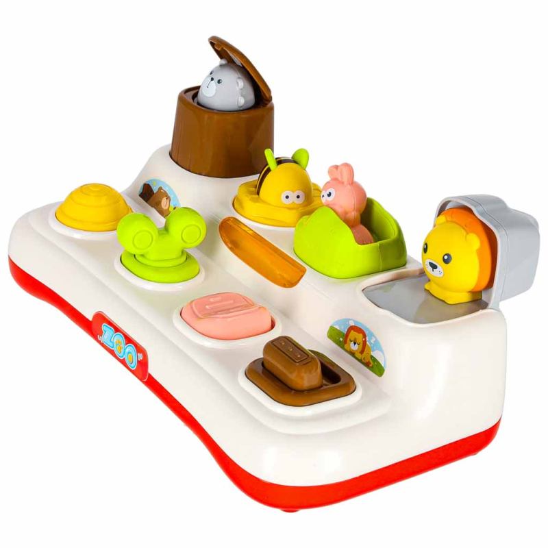 Zabawka edukacyjna pop-up wyskakujące zwierzątka światła dźwięk - obrazek 4