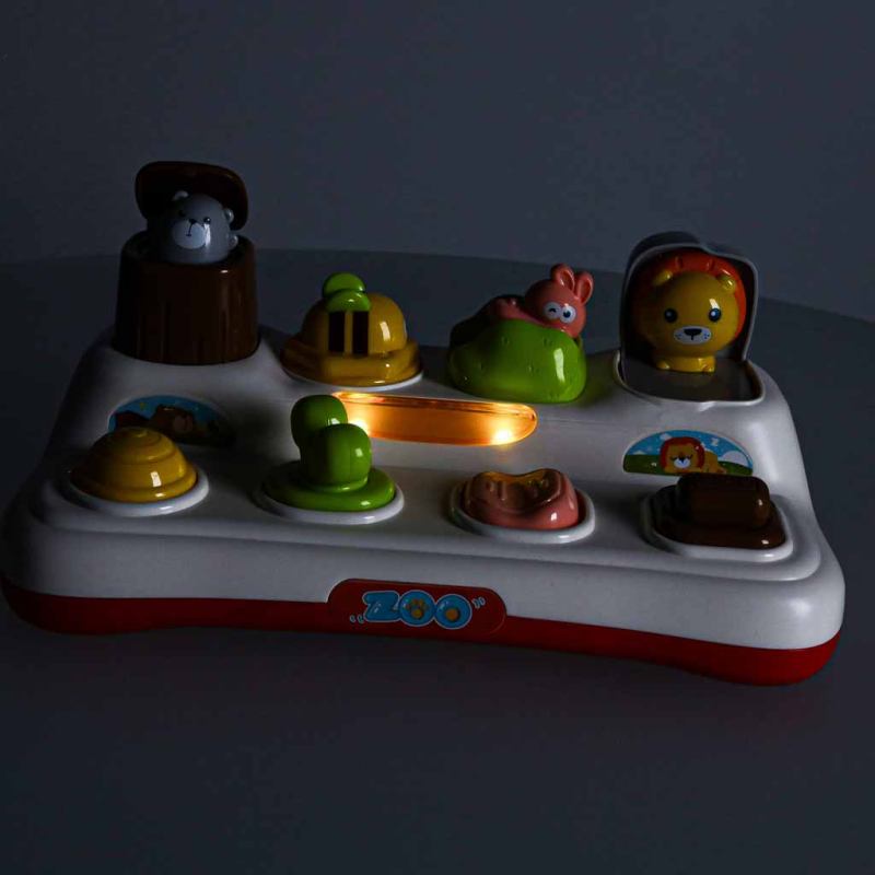 Zabawka edukacyjna pop-up wyskakujące zwierzątka światła dźwięk - obrazek 9