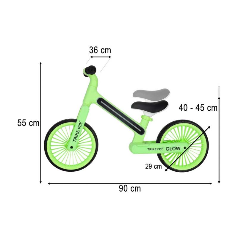 Rowerek biegowy Trike Fix Glow LED neon zielony - obrazek 13