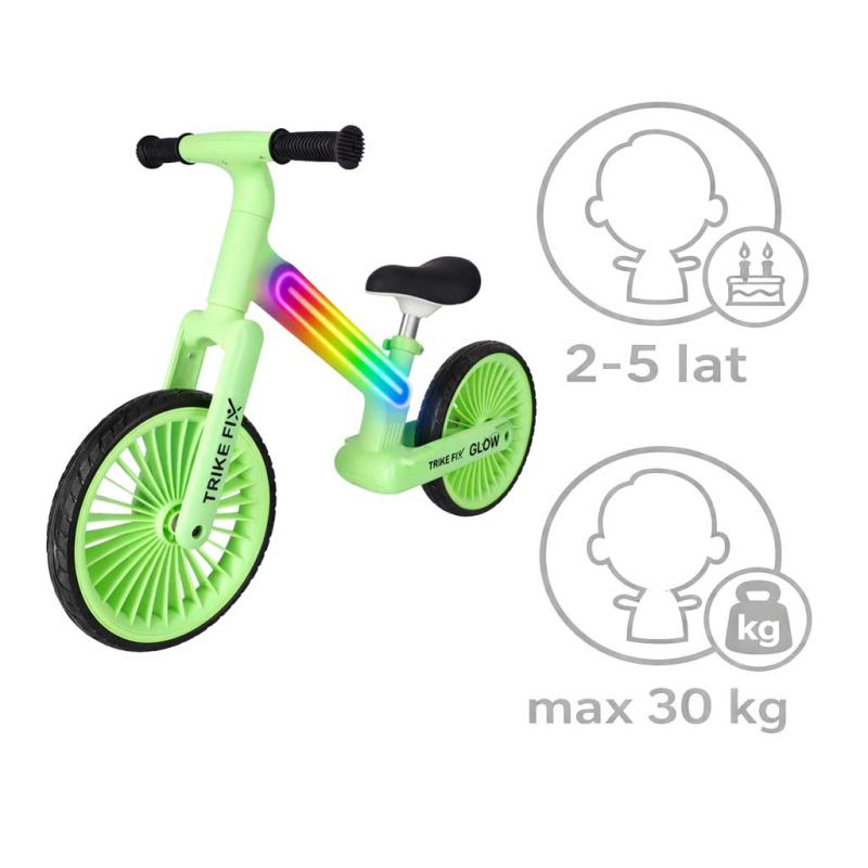 Rowerek biegowy Trike Fix Glow LED neon zielony - obrazek 14