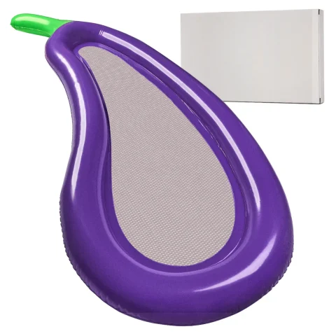 Materac dmuchany siateczkowy do pływania na basen wodę bakłażan XXL 240cm