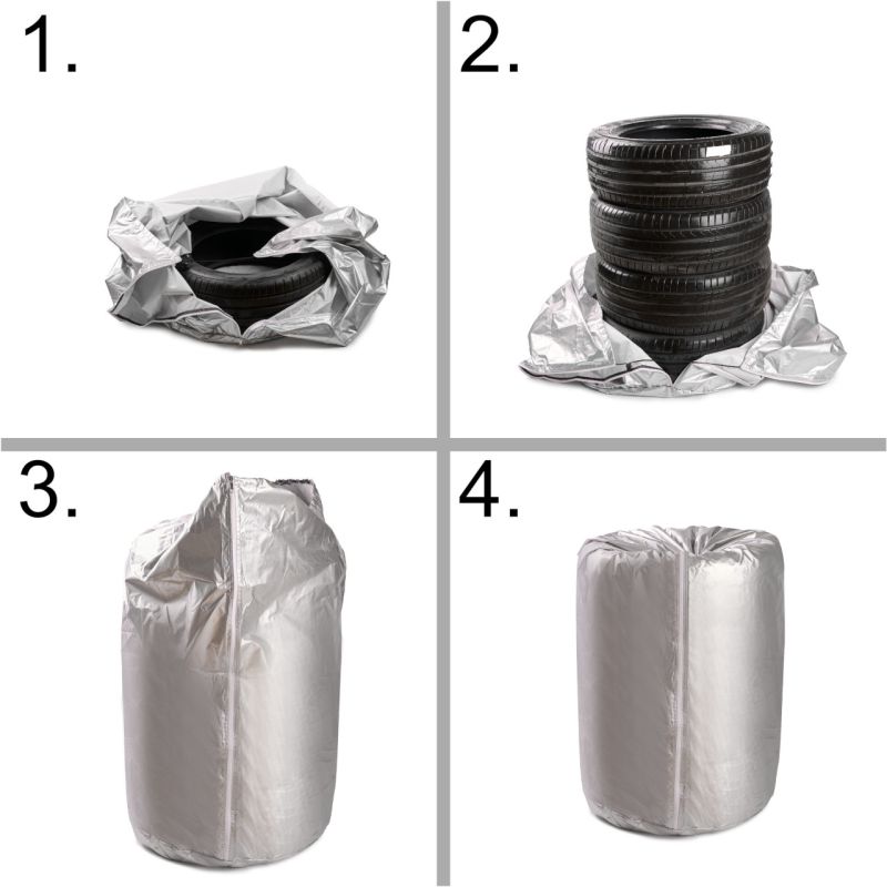 Pokrowiec osłona na opony koła do samochodu wodoodporny 13-17 cali - obrazek 2