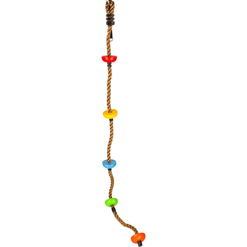 Lina do wspinaczki huśtawka sznur wspinaczkowy z węzłami platformami 200cm - obrazek 3