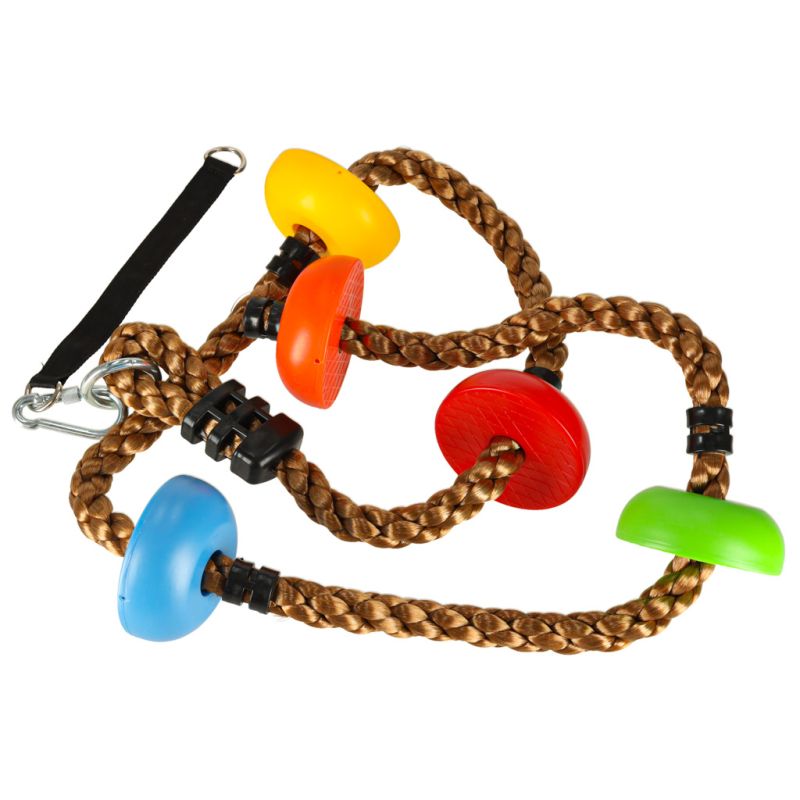 Lina do wspinaczki huśtawka sznur wspinaczkowy z węzłami platformami 200cm - obrazek 8