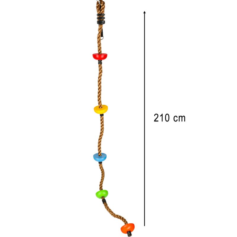 Lina do wspinaczki huśtawka sznur wspinaczkowy z węzłami platformami 200cm - obrazek 9