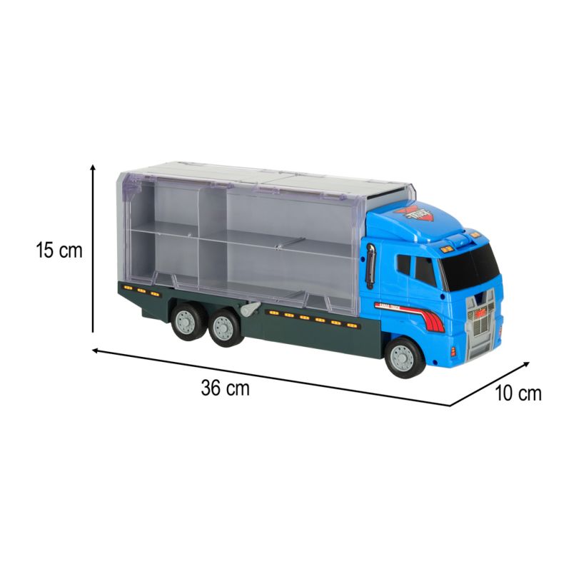 Transporter ciężarówka TIR wyrzutnia + metalowe auta policja - obrazek 11