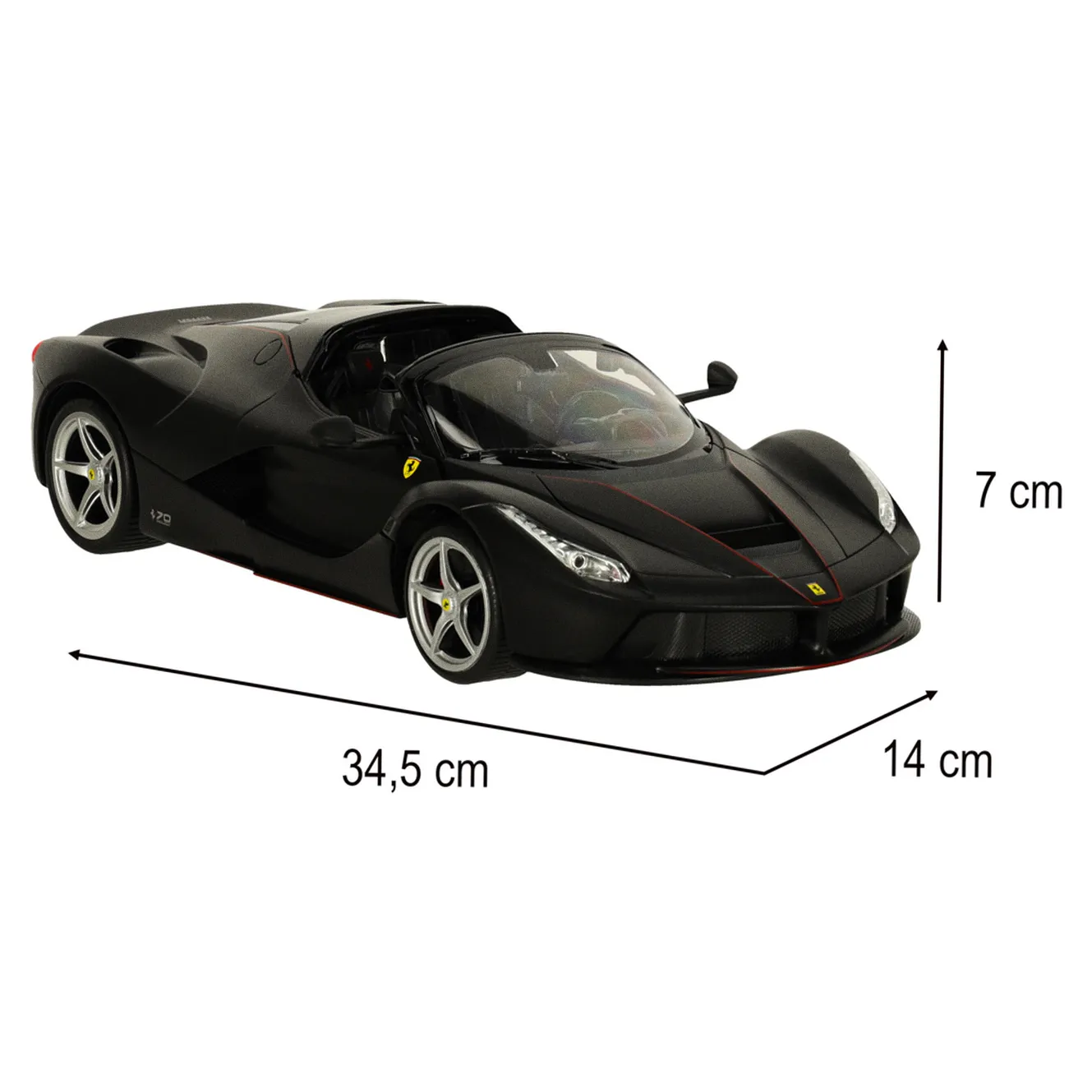 Samochód zdalnie sterowany Rastar 75800 Ferrari LaFerrari Aperta 1:14 czarny - obrazek 10