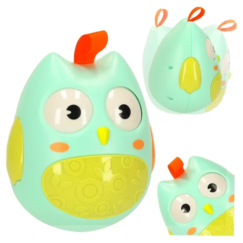 Wańka wstańka sowa sensoryczna kiwajka niebieska