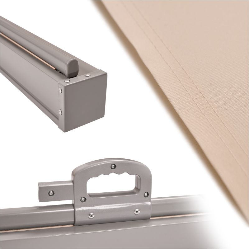 Markiza boczna tarasowa LUARO parawan zwijany 180 x 400 cm beżowy - obrazek 2