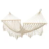 Hamak ogrodowy brazylijski boho siatka frędzle 200cm 150kg Ecru