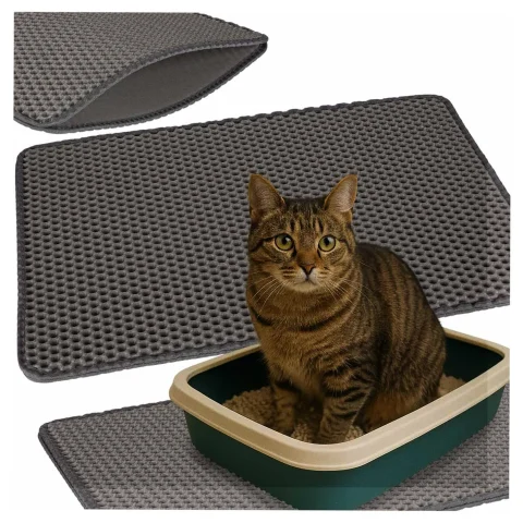 Mata pod kuwetę dla kota wodoodporna dwuwarstwowa 40x60cm XXL