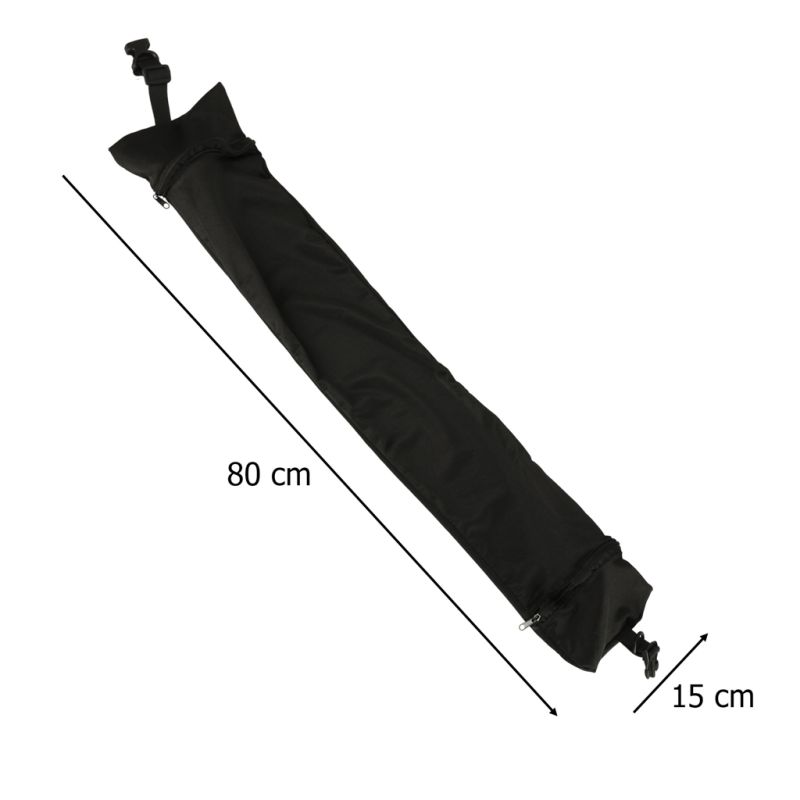 Poduszka turystyczna podróżna rogal zagłówek na szyję schowek do wypełnienia czarna - obrazek 10